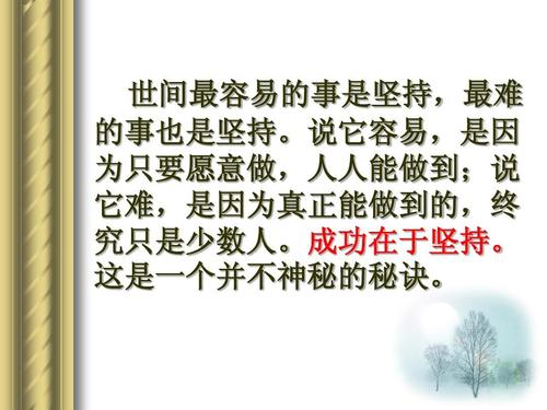 成功来自坚持