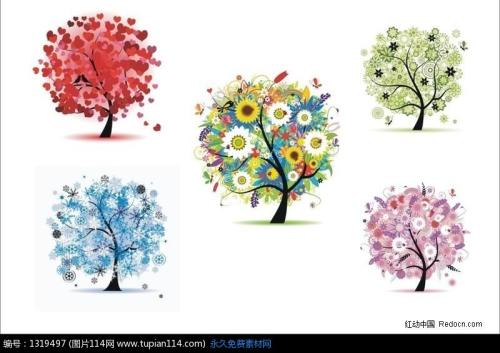 我眼中的五颜六色的四季