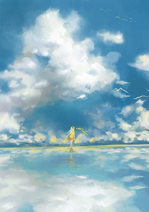 我的天空是非常蓝色的