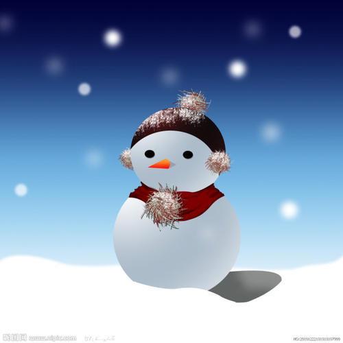 雪人在阳光下