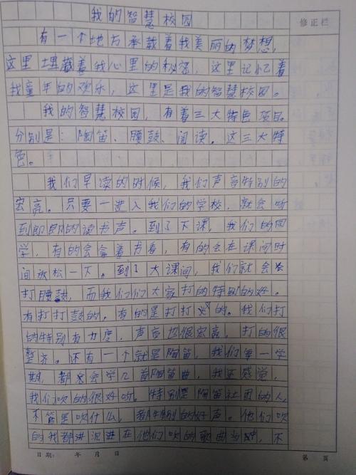 我的智慧校园作文四年级