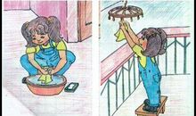 看图写话洗手帕