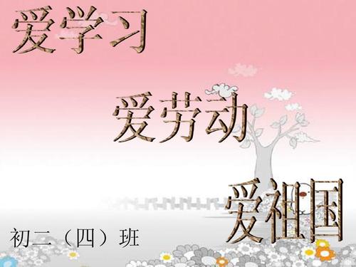 爱劳动，爱祖国，喜欢学习
