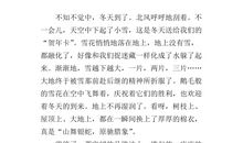 关于描写雪景的作文