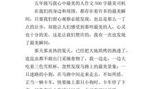 你在我心中最美作文