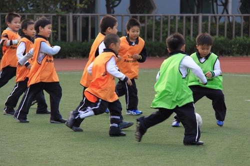 学会踢足球