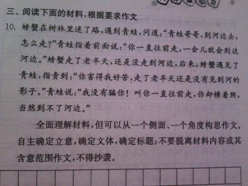 他（她）___写了一篇作文
