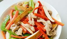 第一次做香干炒肉丝