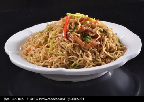 我学会了猪肉炒面。