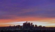 日落时的紫金湖