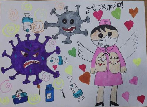新的冠状病毒白色天使