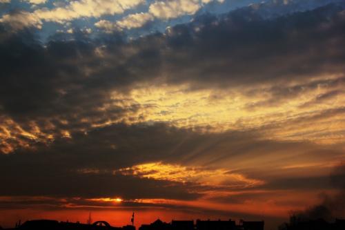 在日落时的天空
