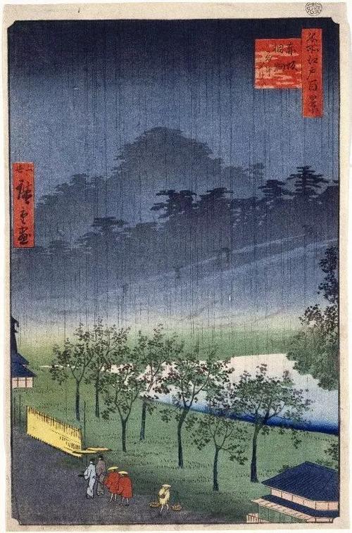 “山村日落”诗歌