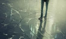 走在大街上的孤独少年