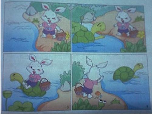 在河的小白色兔子