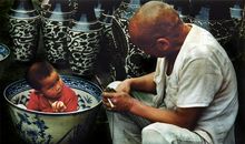 月光下的爷孙情