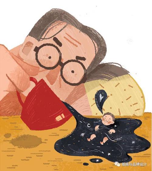 父亲的背部和牙齿