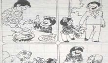 小猴子找动物比美看图写话