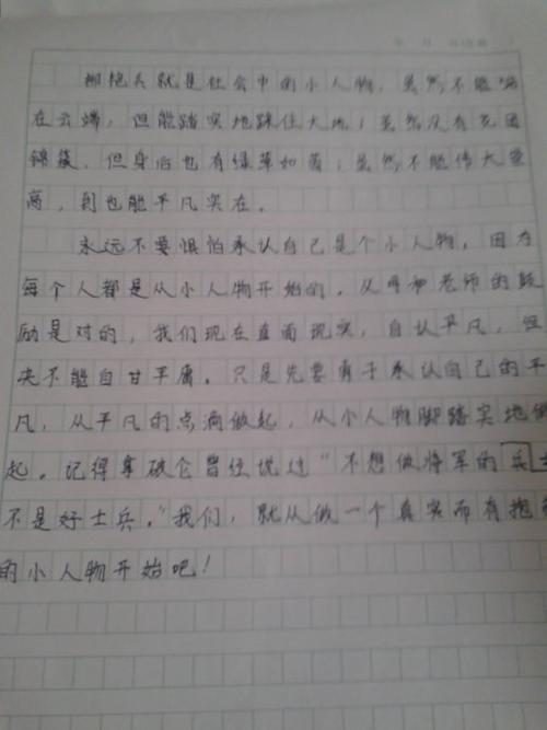 我周围的小人物组成700字