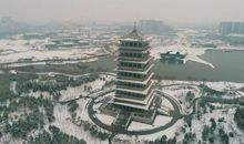 西安的雪景