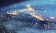 宁静的夜闪烁的星