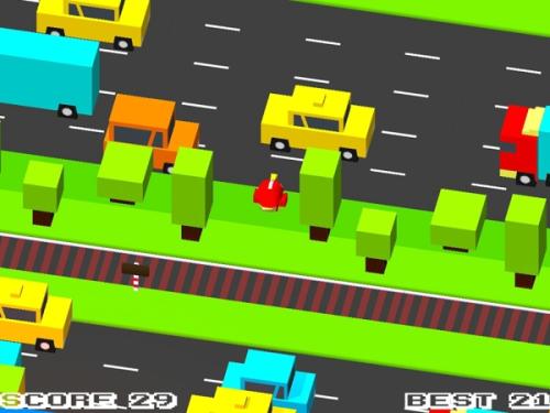 鸡穿过道路组成