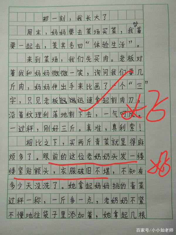 那一刻，我在五年级书中长大了500字的组成。