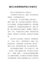 美妙的声音