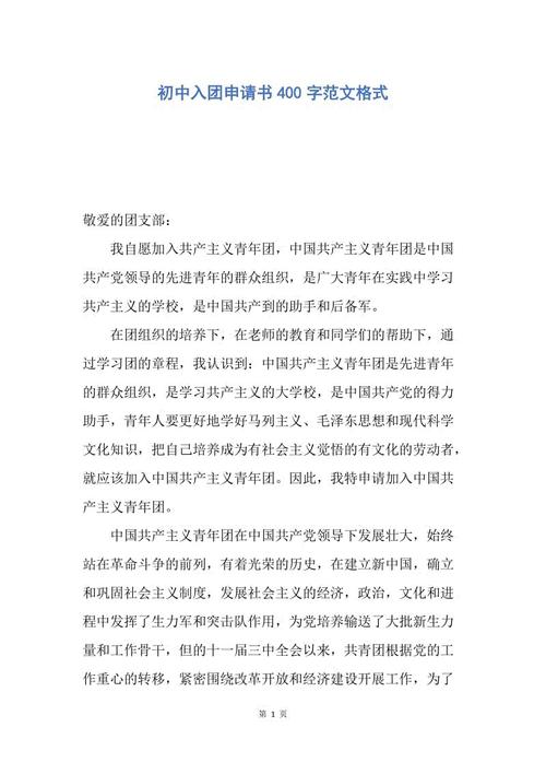 第一个条目申请400字
