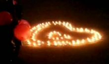 幸福在蜡烛下闪耀