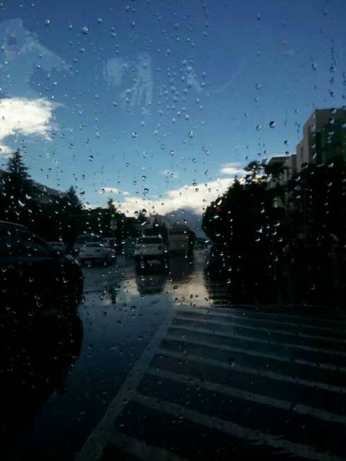 雨，落在校园里