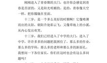 十三岁的天空作文