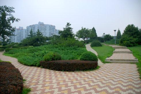 我喜欢我家庭社区的大花床