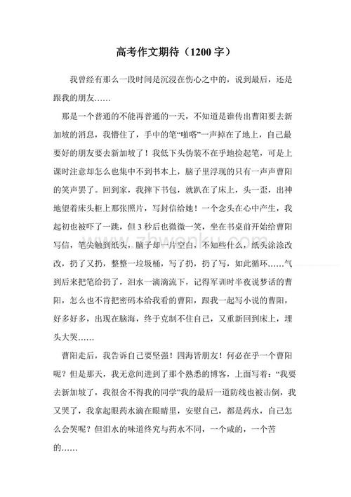 期待写800字