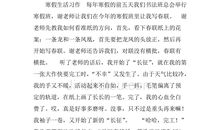 寒假里最美的一件事作文