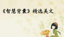 《智慧背囊》伴我成长演讲稿