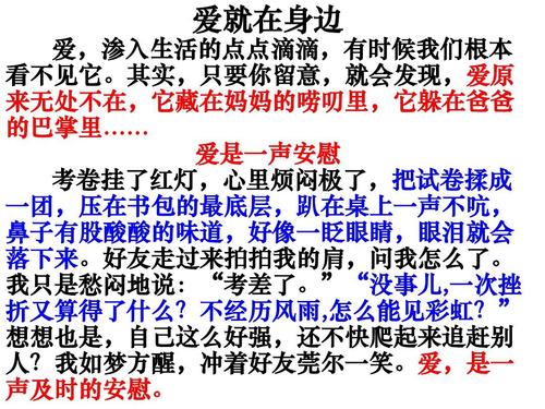 在文本中的爱1000字