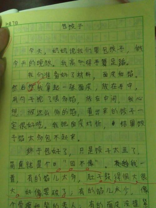 饺子组成600字