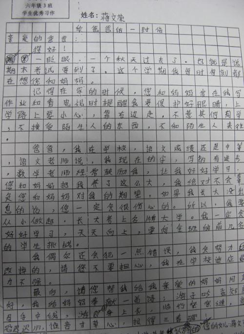 我的家庭作业，我是600字的主要文字