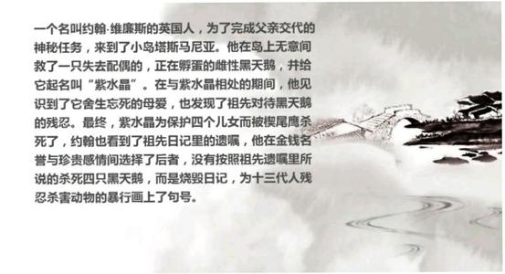 阅读后“黑天鹅紫色水晶”