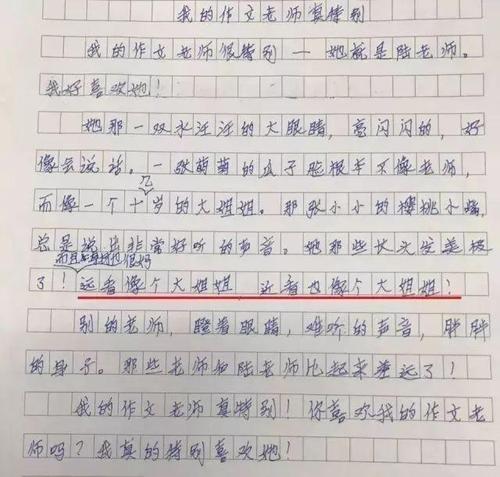 初中中国作文老师微笑