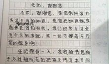 老师谢谢你作文