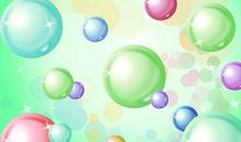 当泡泡在空中飞舞