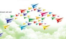 放飞梦想的纸飞机