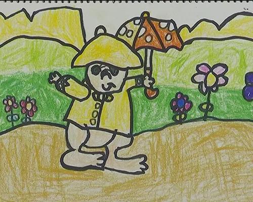 多彩的阳光绘画