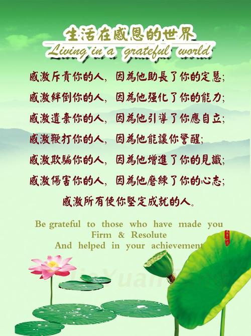 生活在一个感恩的世界
