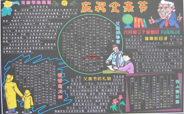 父亲节黑板 - 庆祝父亲节_20字