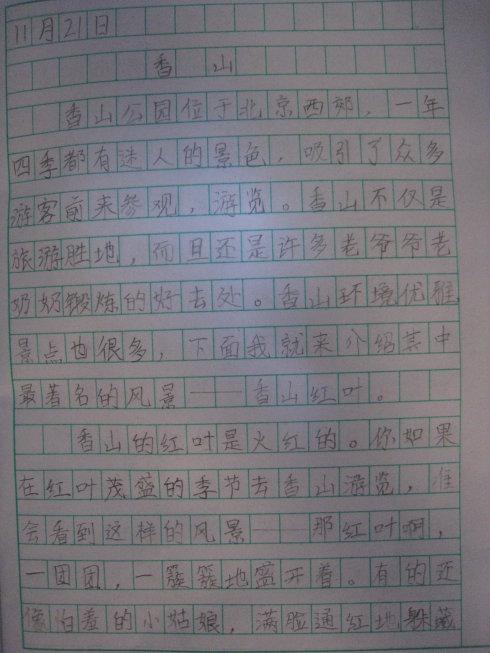 风景上的构图：并听取雨_550字