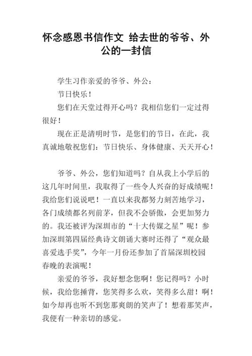 给祖父的一封信_650字