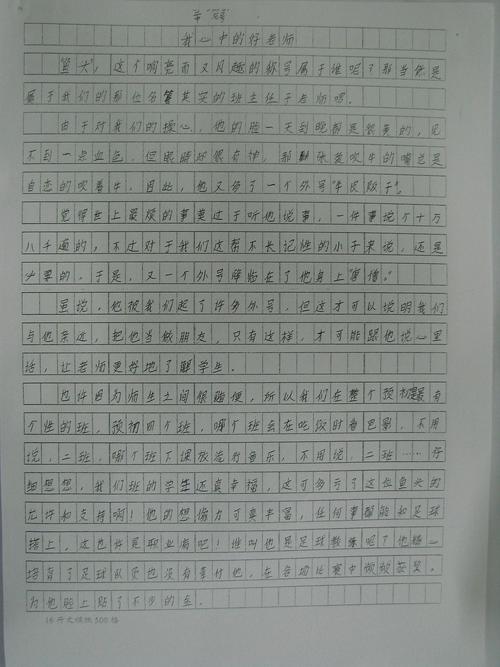[2016年最终论文]我的老师_800字